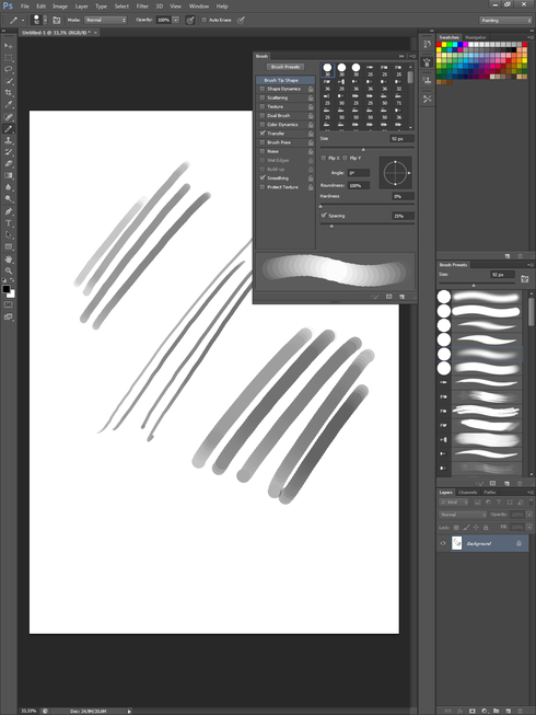 About painting tools presets and options